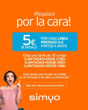 🎉 ¡Regalo directo por cambiarte a Simyo!